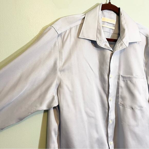 MICHAEL Michael Kors Men's Light Blue Collared Long Sleeve Dress Shirt Size 16.5 - Picture 3 of 13